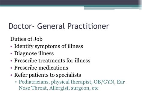 general practinioner|general practitioner roles and responsibility.